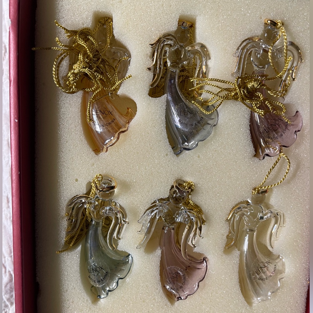 Lenox color angel ornaments set of 6